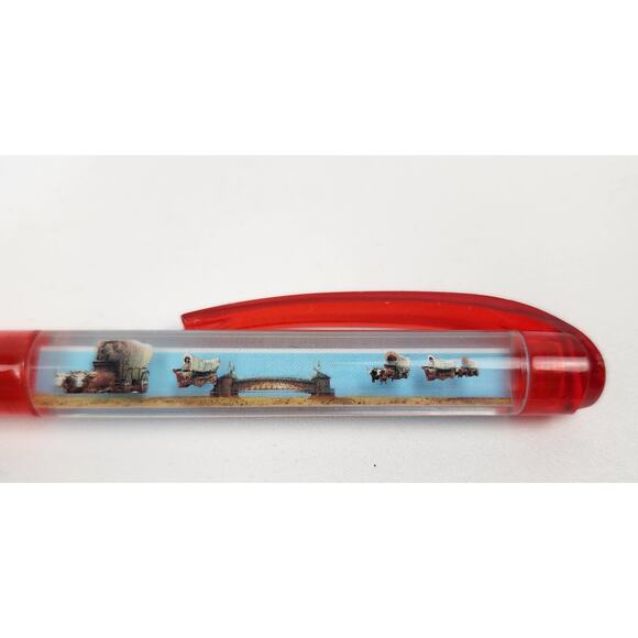 Floaty Ballpoint Pen Great Platte River Road Archway Monument Covered Wagons - Picture 3 of 4